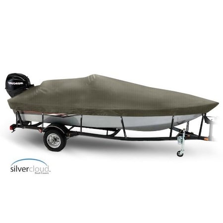 Eevelle Silvercloud Boat Cover V HULL FISHING Outboard Motor w/Outboard 16' 6in. L 76in. W Khaki SCVFW1676B-KHA